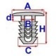 Clema tapiţerie ROMIX pentru Grila frontala LEXUS ES, TOYOTA RAV 4 III, RAV 4 IV, 5 buc, dimensiuni 17,8 mm x 1,7 mm x 9 mm x 28,8 mm x 20 mm