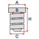 Clema tapiţerie ROMIX pentru ALFA ROMEO 155, FIAT BARCHETTA, CINQUECENTO, CROMA, DUCATO, TEMPRA, 2 buc, dimensiuni 24,8mm x 15,8mm x 11,2mm x 32,8mm x 17,4mm