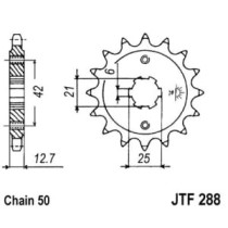 Pinion lant JT ZĘBATKI