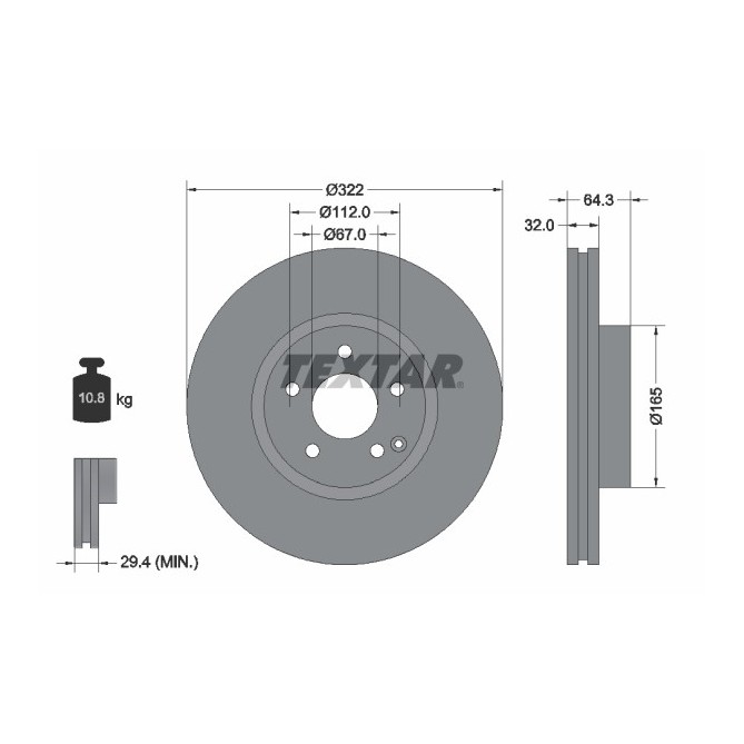 Disc frana TEXTAR