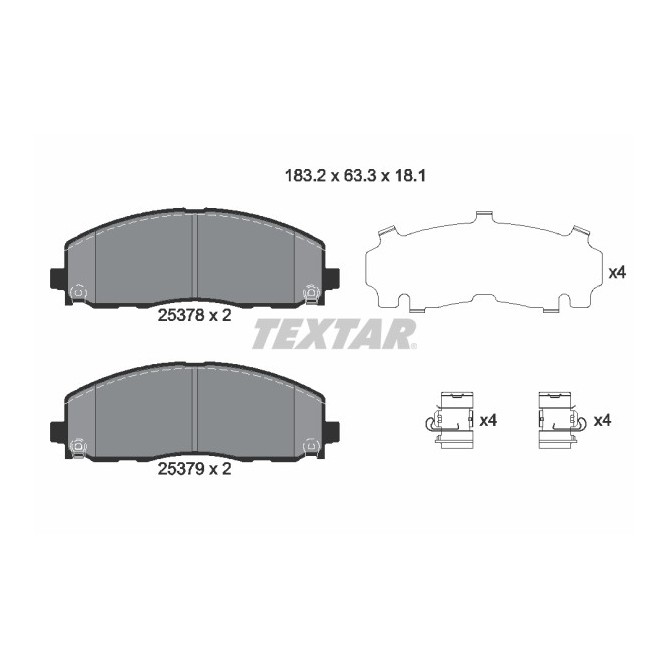 Set placute frana,frana disc TEXTAR