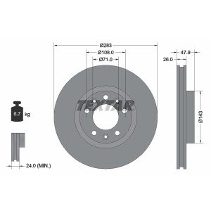 Disc frana TEXTAR