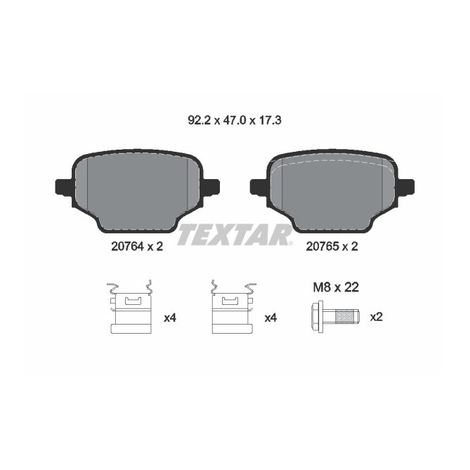 Set placute frana,frana disc TEXTAR