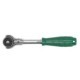 Cheie cu clichet HANS 1/4", lungime 165 mm, cap pivotant, 72 dinti, profil patrat