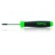 Surubelnita TORX T9 Precizie Lungime 50mm Lungime Totala 140mm Maner Antialunecare Varf Calit Magnetic Negru Precis TOPTUL