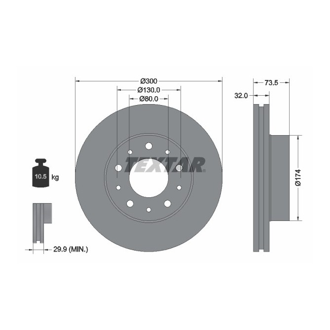 Disc frana TEXTAR