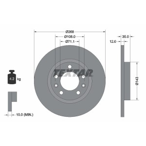 Disc frana TEXTAR