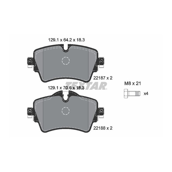 Set placute frana,frana disc TEXTAR