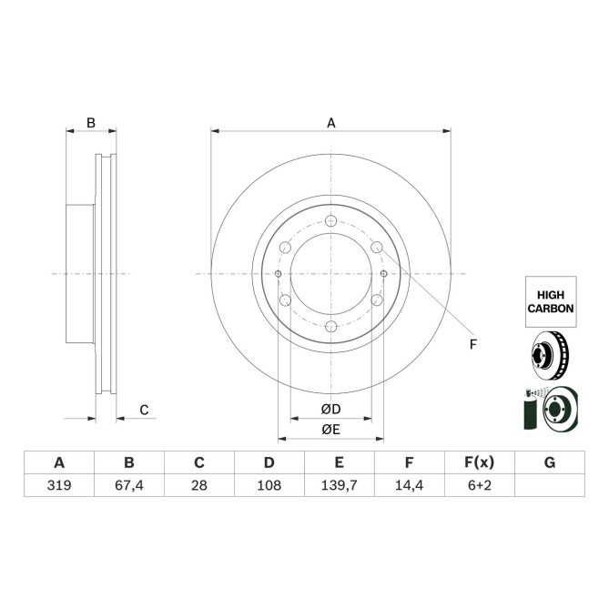 Disc frana BOSCH