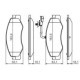 Set placute frana Spate BOSCH pentru NISSAN INTERSTAR, NV400, OPEL MOVANO B, RENAULT MASTER III 2.3D 02.10 - 63.1mm x 163.9mm x 18.1mm