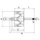 Rotor alternator HC-CARGO 17.0mm diametru interior 69.2mm înălțime M16-1.50 dimensiune filet 103.3mm diametru exterior 175.0mm lungime ax