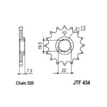 Pinion lant JT ZĘBATKI