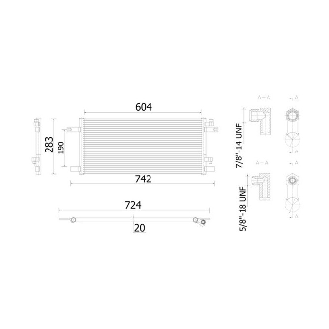 Condensator, climatizare MAHLE