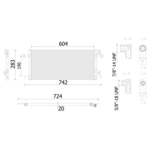 Condensator, climatizare MAHLE