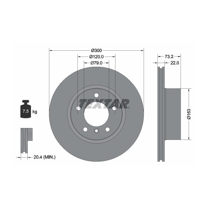 Disc frana TEXTAR