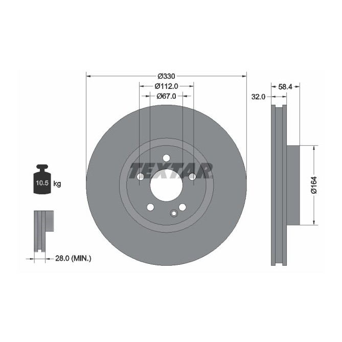 Disc frana TEXTAR