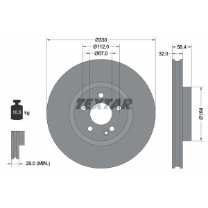 Disc frana TEXTAR