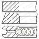 Set segmenti piston GOETZE 87 (STD) 2,5-2-3 pentru MERCEDES 124 T-MODEL (S124), 124 (W124), 190 (W201), C T-MODEL (S202), C (W202) 2.5D/3.0D