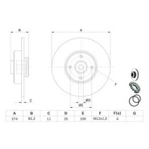 Disc frana BOSCH