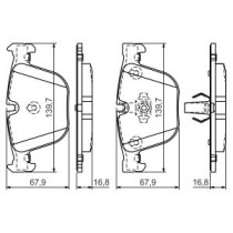 Set placute frana,frana disc BOSCH