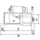 Demaror HC-CARGO 12V 1,7kW pentru MERCEDES A W176 B SPORTS TOURER W246 CLA C117 GLA X156 SPRINTER B907 B910 247,5mm 74mm