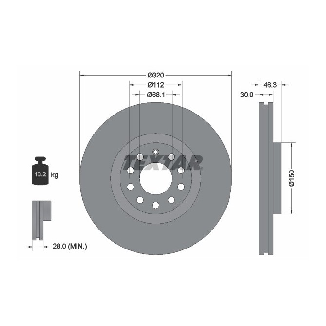 Disc frana TEXTAR