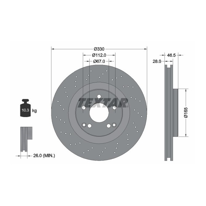 Disc frana TEXTAR