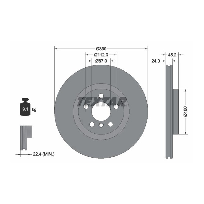 Disc frana TEXTAR