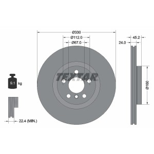 Disc frana TEXTAR