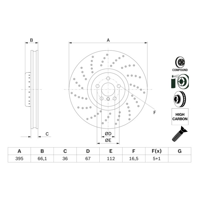 Disc frana BOSCH