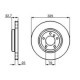 Disc frana BOSCH Fata Dreapta/Stanga BMW 3 (E46), Z4 (E85, E86) 325.0 mm, 52.6 mm, 25.0 mm, 5 gauri, ventilat