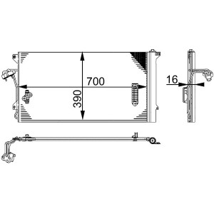 Condensator, climatizare MAHLE