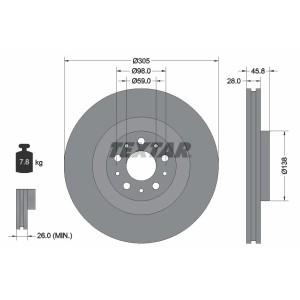 Disc frana TEXTAR