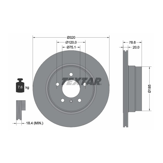 Disc frana TEXTAR