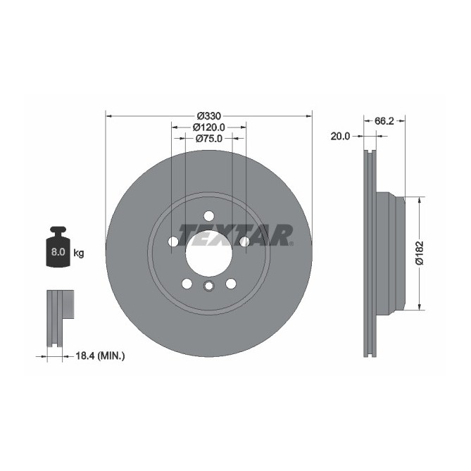 Disc frana TEXTAR