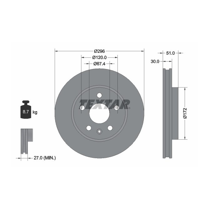 Disc frana TEXTAR