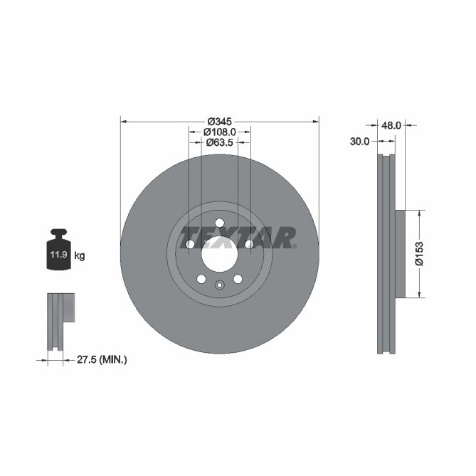 Disc frana TEXTAR