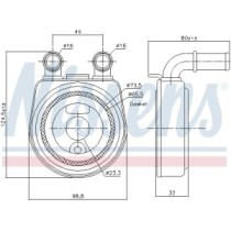 Radiator ulei, ulei motor NISSENS