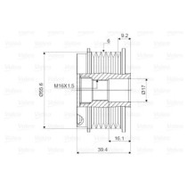 Fulie, alternator VALEO