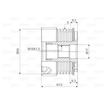 Fulie, alternator VALEO