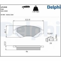 Set placute frana,frana disc DELPHI