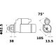 Demaror LETRIKA 12V 3kW pentru CLAAS ARES ARION, 10 dinti, 2 gauri, flansa 82.5 mm, dimensiuni ambalaj 38.2x21.5x14.5 cm