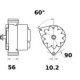 Alternator LETRIKA 14V 95A pentru FENDT 300 DEUTZ FAHR AGROTRON AGROTRON K AGROTRON M D226-3-TD226B-4 01.06-12.14