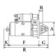 Demaror HC-CARGO 12V 2,2kW pentru FORD RANGER, MAZDA B-SERIE BT-50 MPV I 2.2D/2.5D/3.0D 01.85-12.15, Lungime 234mm, Diametru flansa 81.5mm