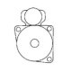 Demaror HC-CARGO 12V 2,2kW pentru FORD ESCORT CLASSIC, ESCORT IV, ESCORT V, FIESTA III, FIESTA IV, dimensiuni 259mm, diametru flansa 76mm