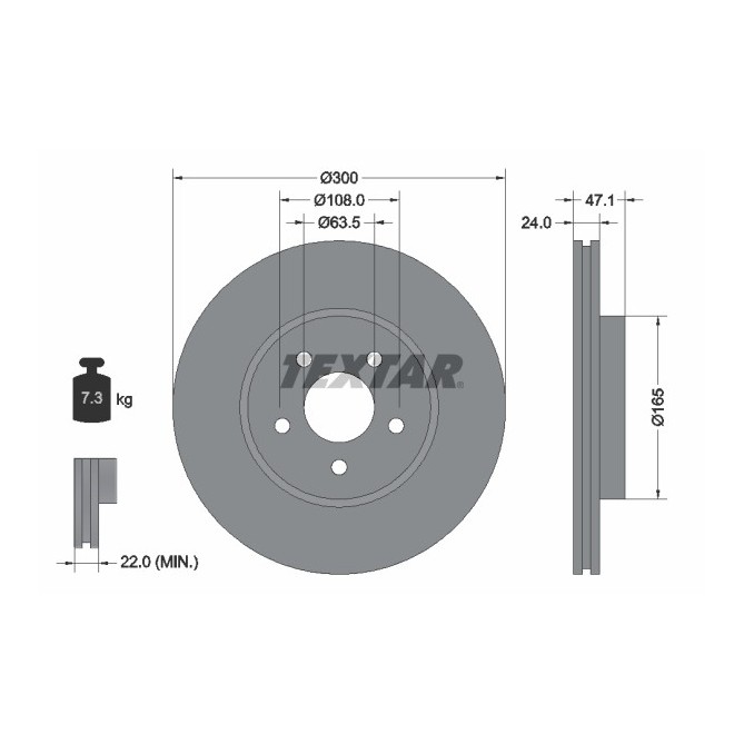 Disc frana TEXTAR