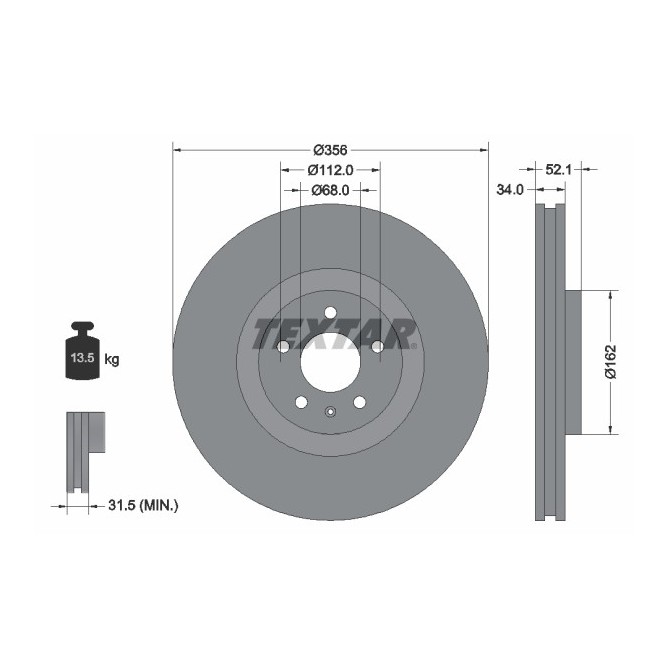 Disc frana TEXTAR