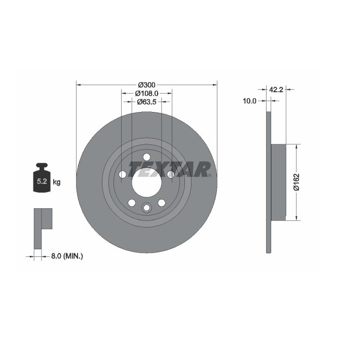 Disc frana TEXTAR