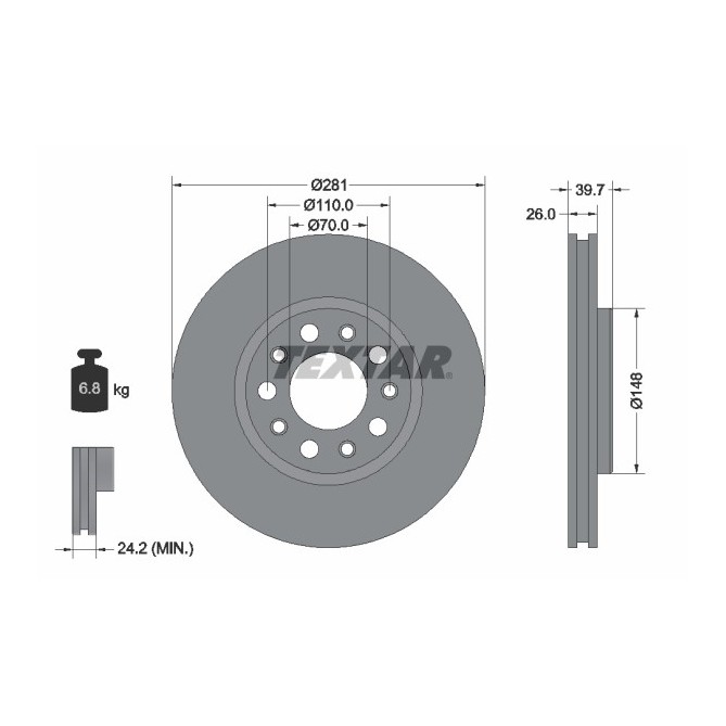 Disc frana TEXTAR