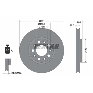 Disc frana TEXTAR